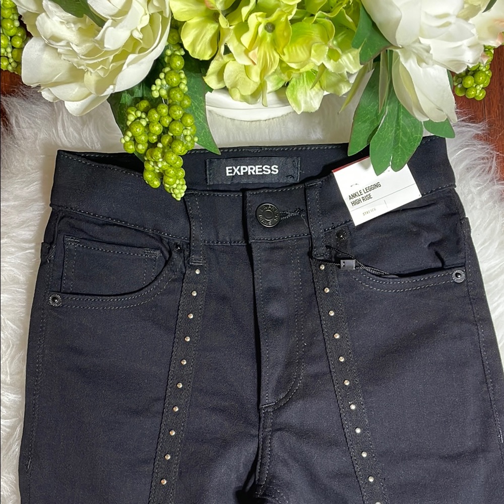 Express Ankle High Rise Jean Leggings - Picture 3 of 13